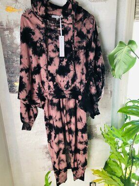 NWT Young Fabulous & Broke Hoodie Tie Cropped Sweatshirt and Pant set